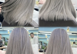Duỗi Hơi Nước + Nhuộm Xám 